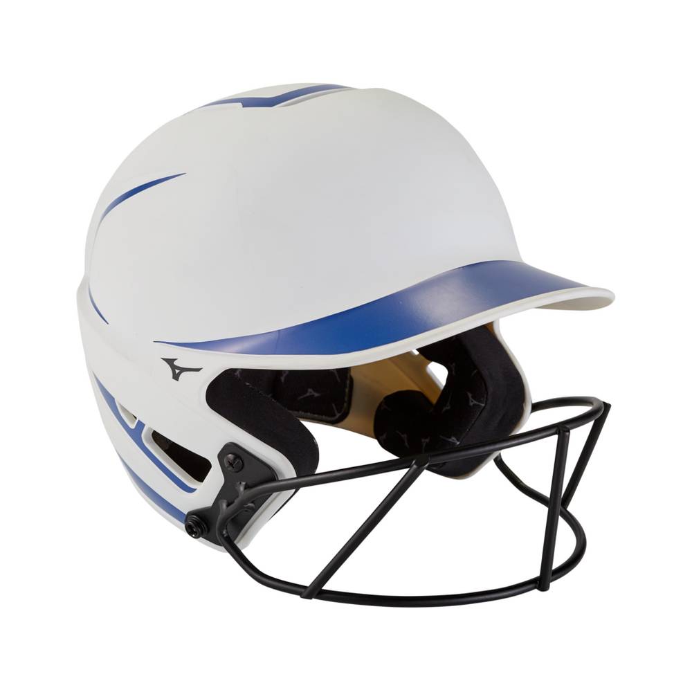 Casco Mizuno F6 Fastpitch Softball Batting Para Mujer Blancos/Azul Rey 0942317-IT