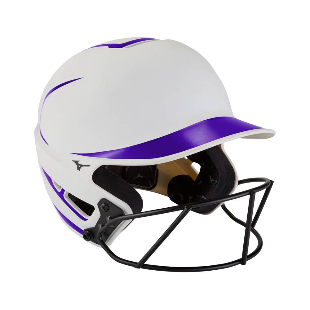 Casco Mizuno F6 Fastpitch Softball Batting Para Mujer Blancos/Morados 6418395-CM
