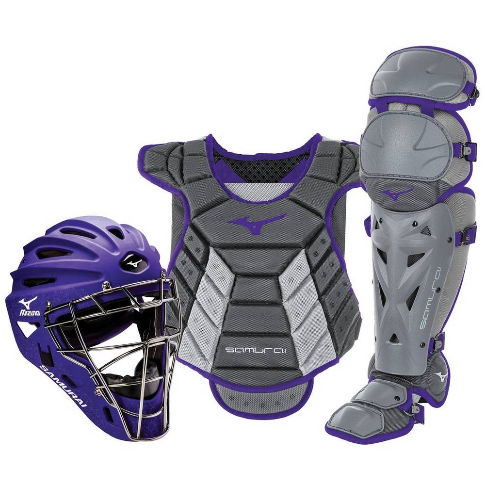 Catchers Gear Mizuno Samurai Boxed (14-15") Para Mujer Grises/Morados 9235018-JH