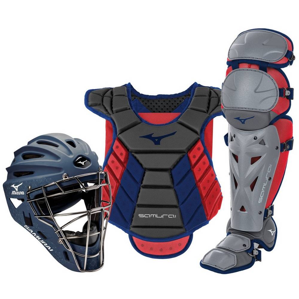Catchers Gear Mizuno Samurai Boxed (13-14") Para Mujer Azul Marino/Rojos 1807954-KI