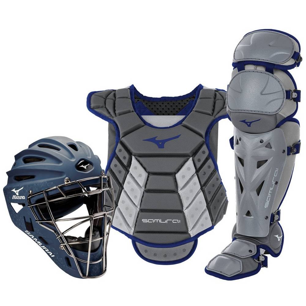 Catchers Gear Mizuno Samurai Boxed (13-14") Para Mujer Grises/Azul Marino 3174296-UL