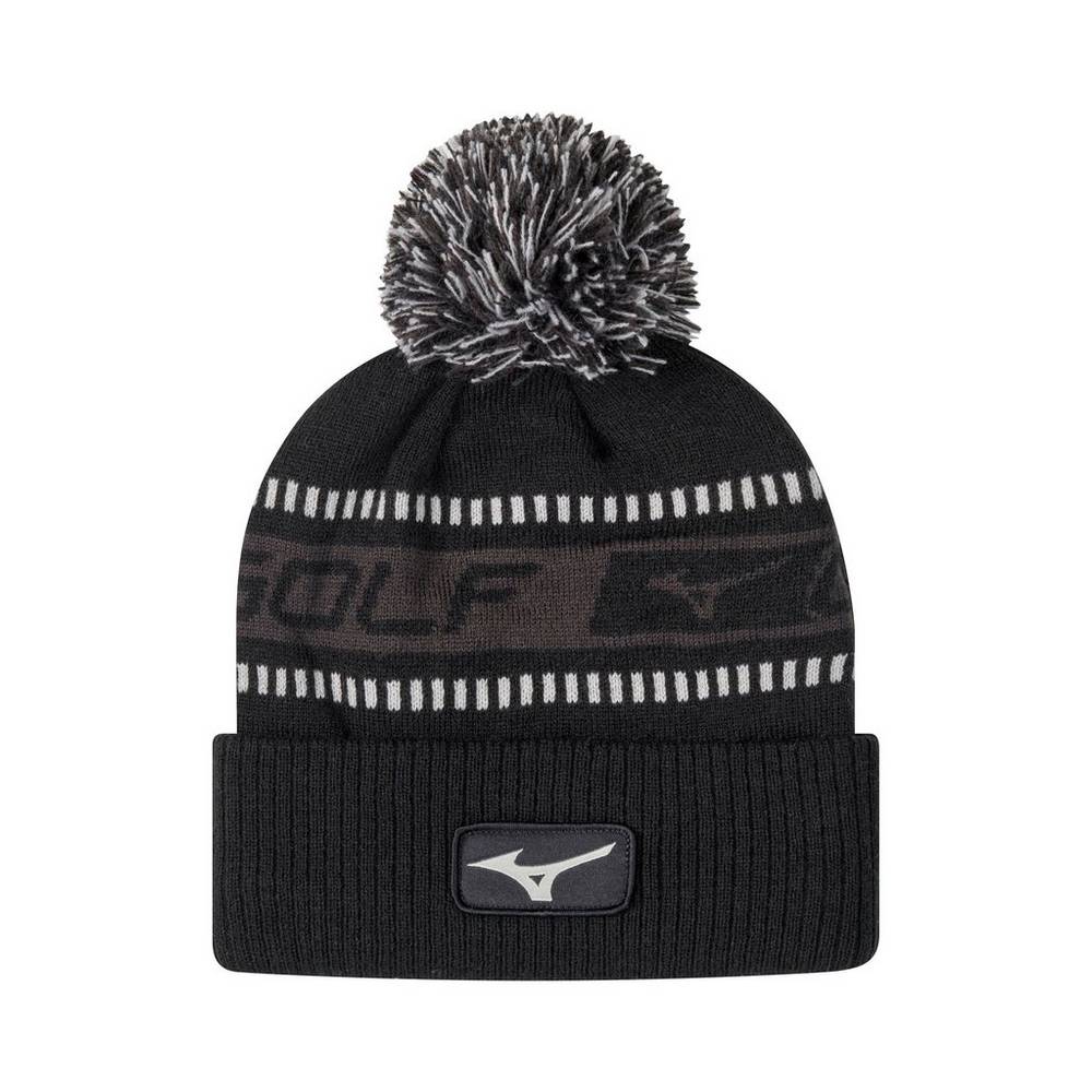 Gorro Mizuno Tour Knit Pom Invierno Para Mujer Negros/Grises 2346051-MO
