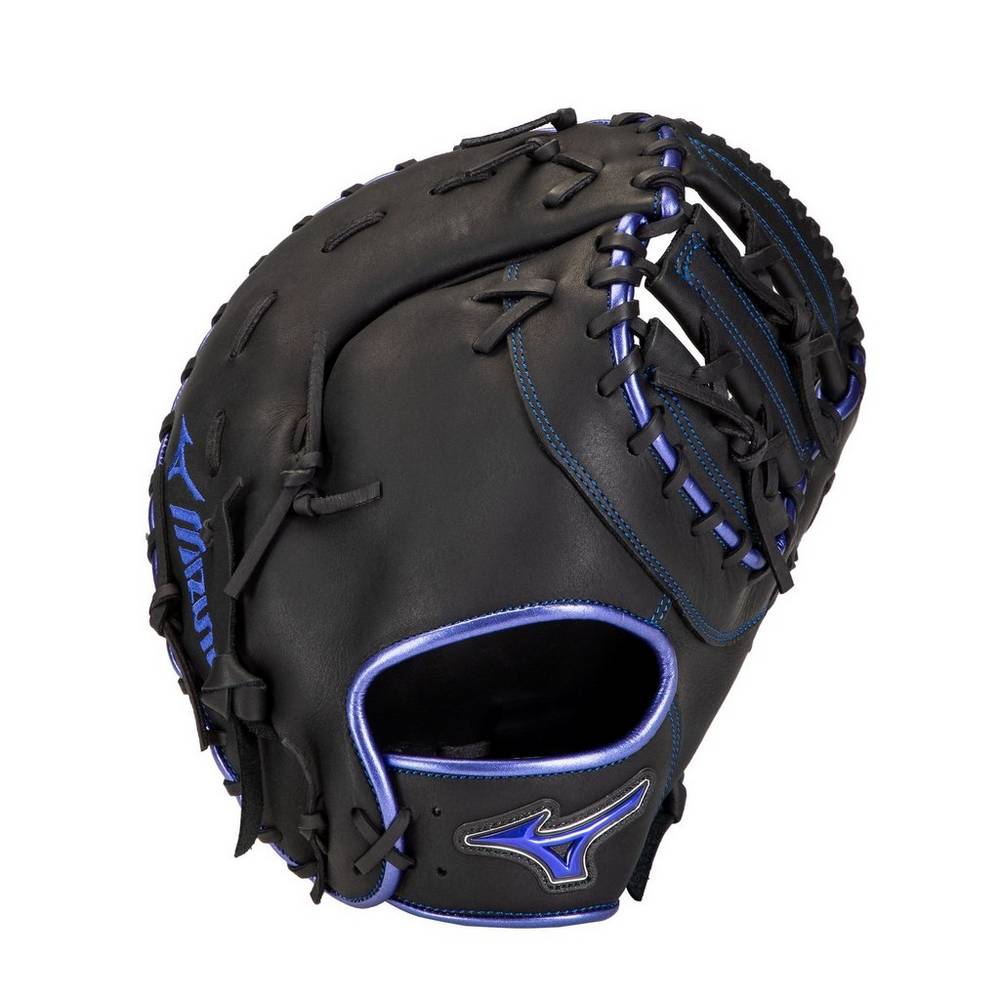 Guantes De Beisbol Mizuno Beisbol MVP Prime SE First Base 12.5" Para Mujer Negros/Azul Rey 9216873-O