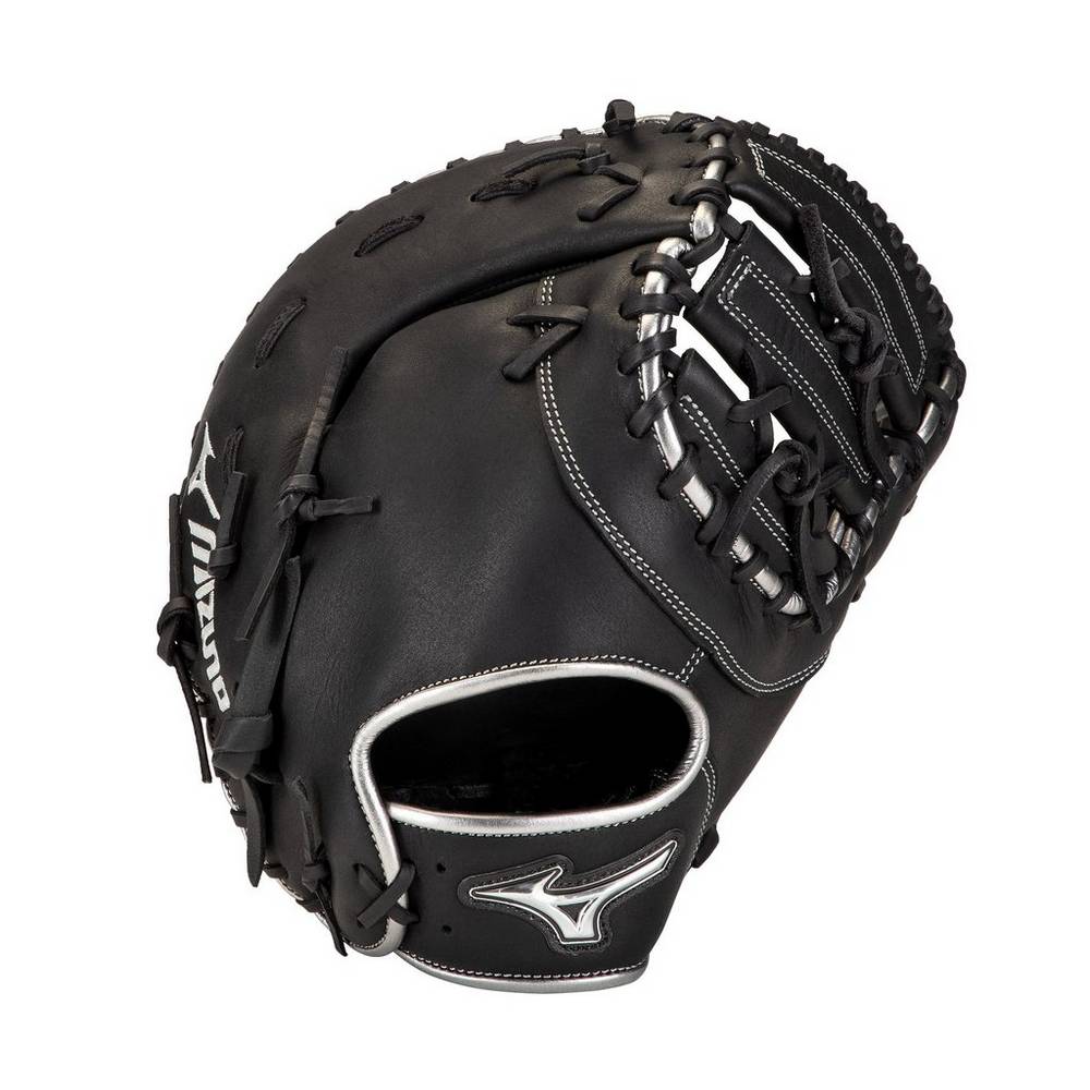 Guantes De Beisbol Mizuno Beisbol MVP Prime SE First Base 12.5" Para Mujer Negros/Plateados 5804123-
