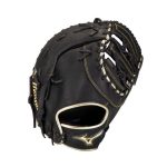 Guantes De Beisbol Mizuno Beisbol MVP Prime SE First Base 12.5" Para Mujer Negros/Dorados 7256031-RQ