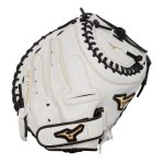 Guantes De Beisbol Mizuno Softball MVP Prime Fastpitch 34" Para Mujer Blancos/Negros 8974653-NU