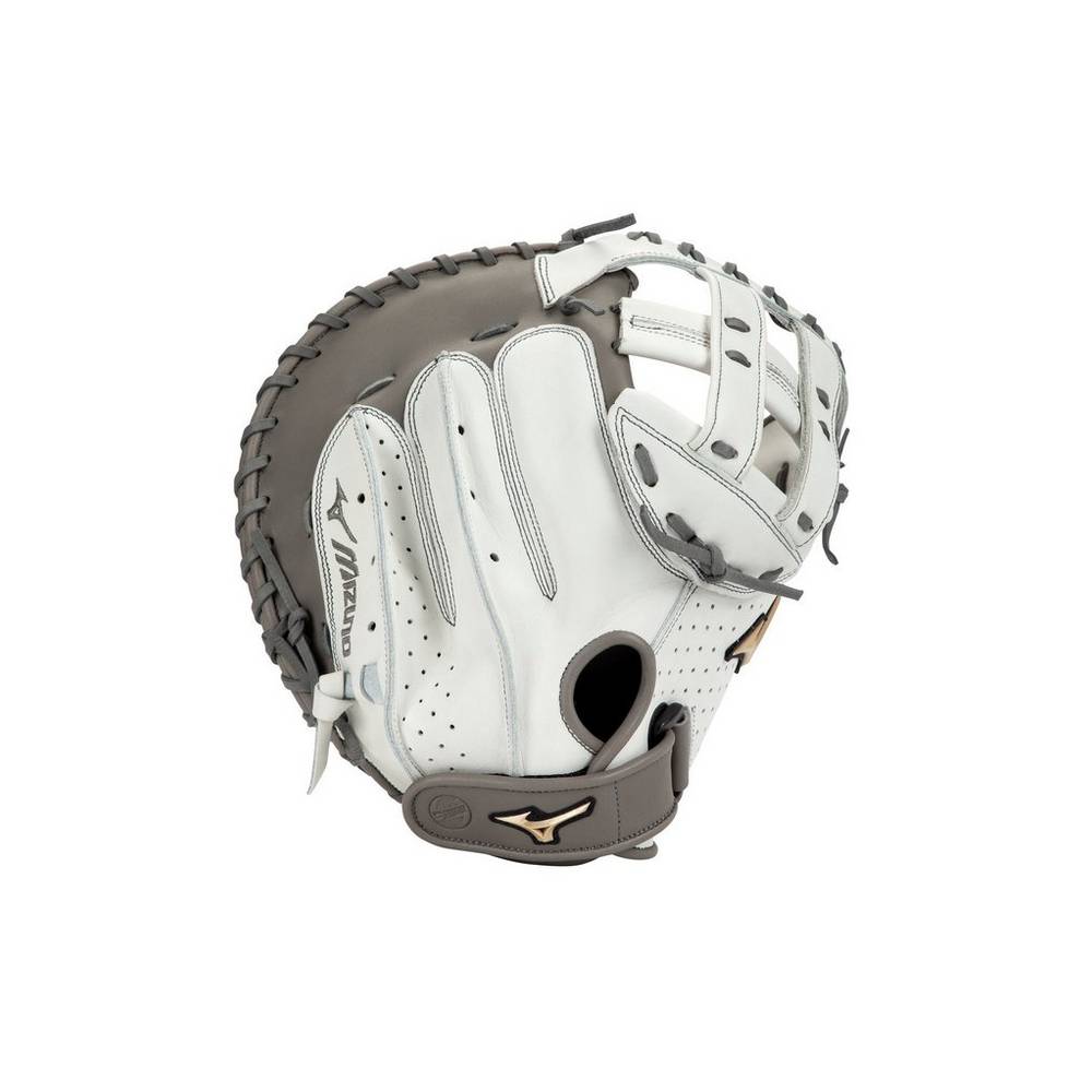 Guantes De Beisbol Mizuno Softball Prime Elite Fastpitch 34" Para Mujer Blancos/Grises 4798160-HY