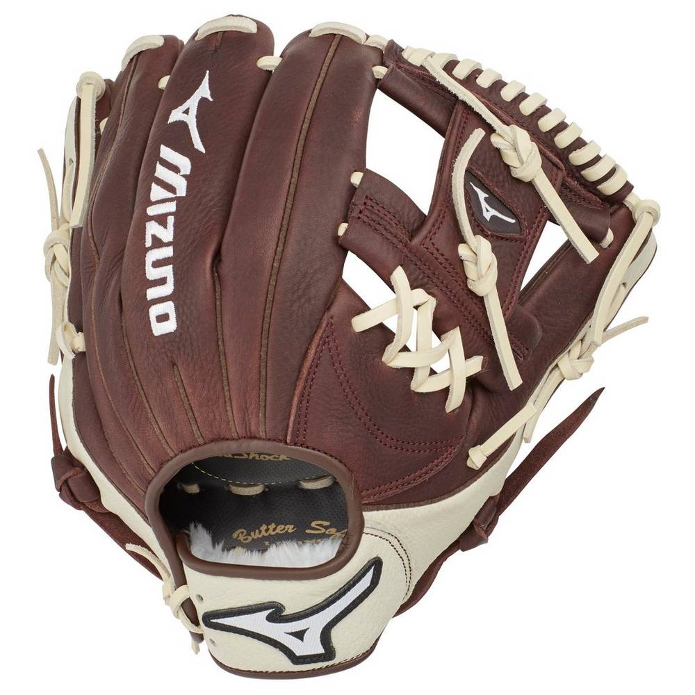 Guantes Mizuno Beisbol Franchise Series Infield 11.5" Para Mujer Cafes/Plateados 1270864-LO