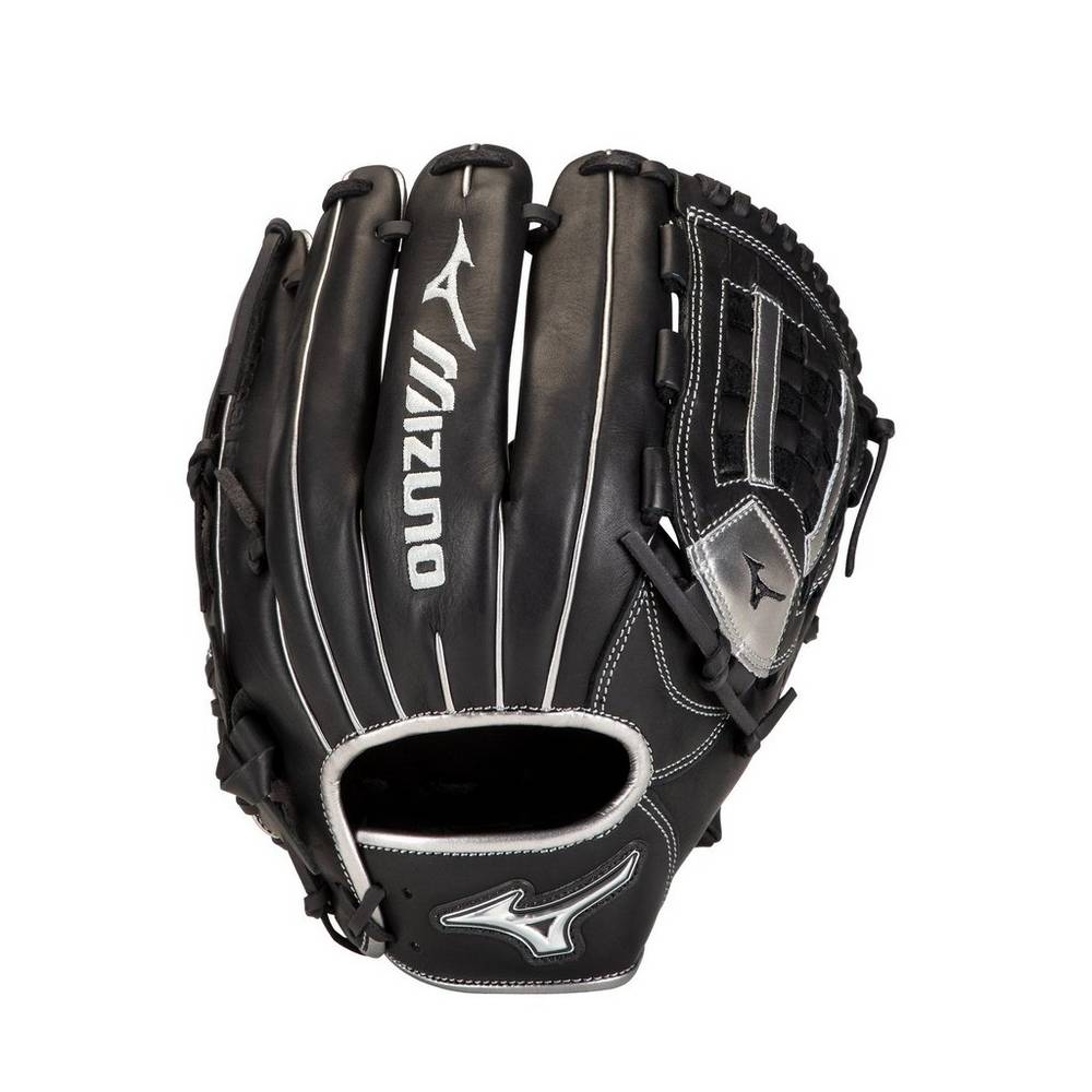 Guantes Mizuno Beisbol MVP Prime SE Pitcher 12" Para Mujer Negros/Plateados 5964078-YI