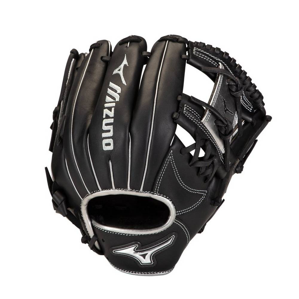Guantes Mizuno Beisbol MVP Prime SE Infield 11.5" Para Mujer Negros/Plateados 7328596-JG