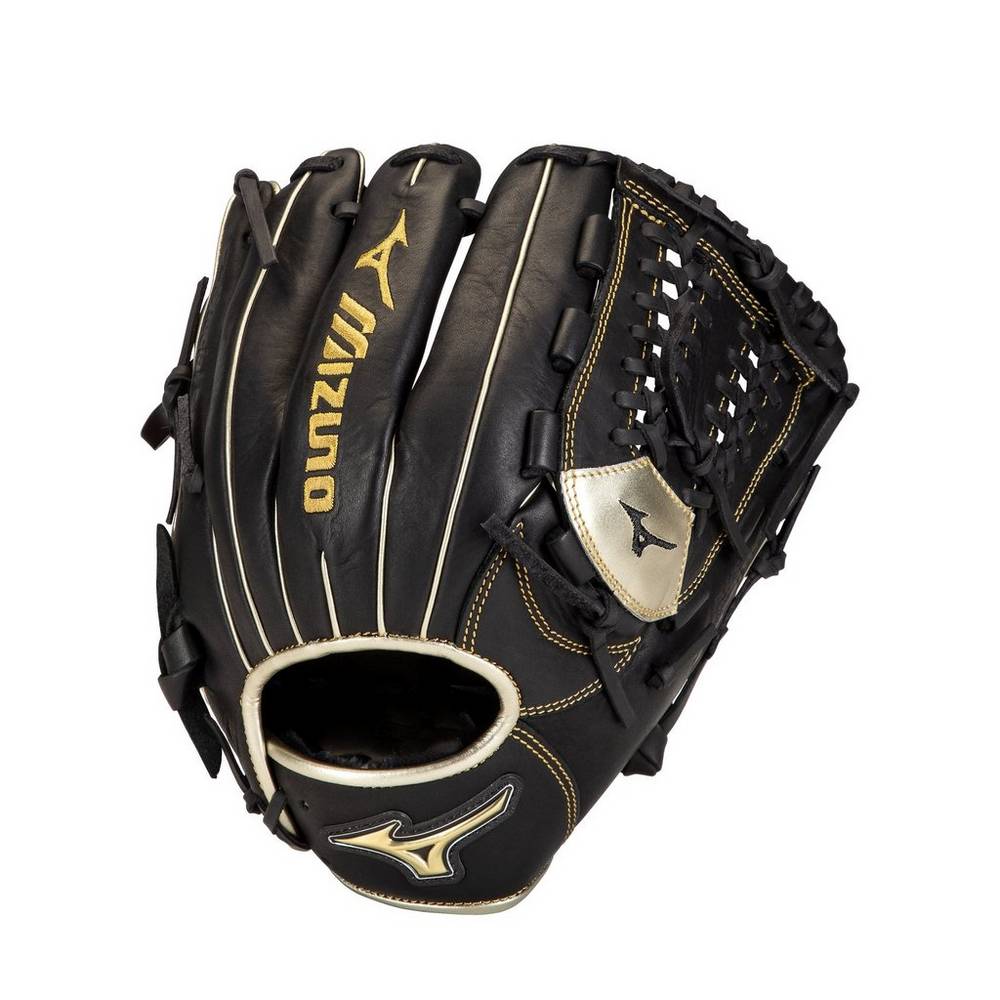 Guantes Mizuno Beisbol MVP Prime SE Infield 11.75" Para Mujer Negros/Dorados 7321086-EO