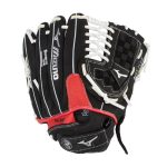 Guantes Mizuno Beisbol Prospect Paraflex Series 11.5" Para Mujer Negros/Rojos 0374295-BR