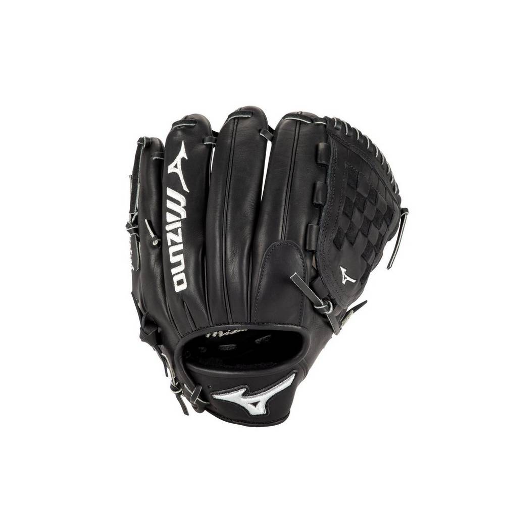 Guantes Mizuno Pro Corey Kluber 12" Para Mujer Negros/Plateados 0347518-GC