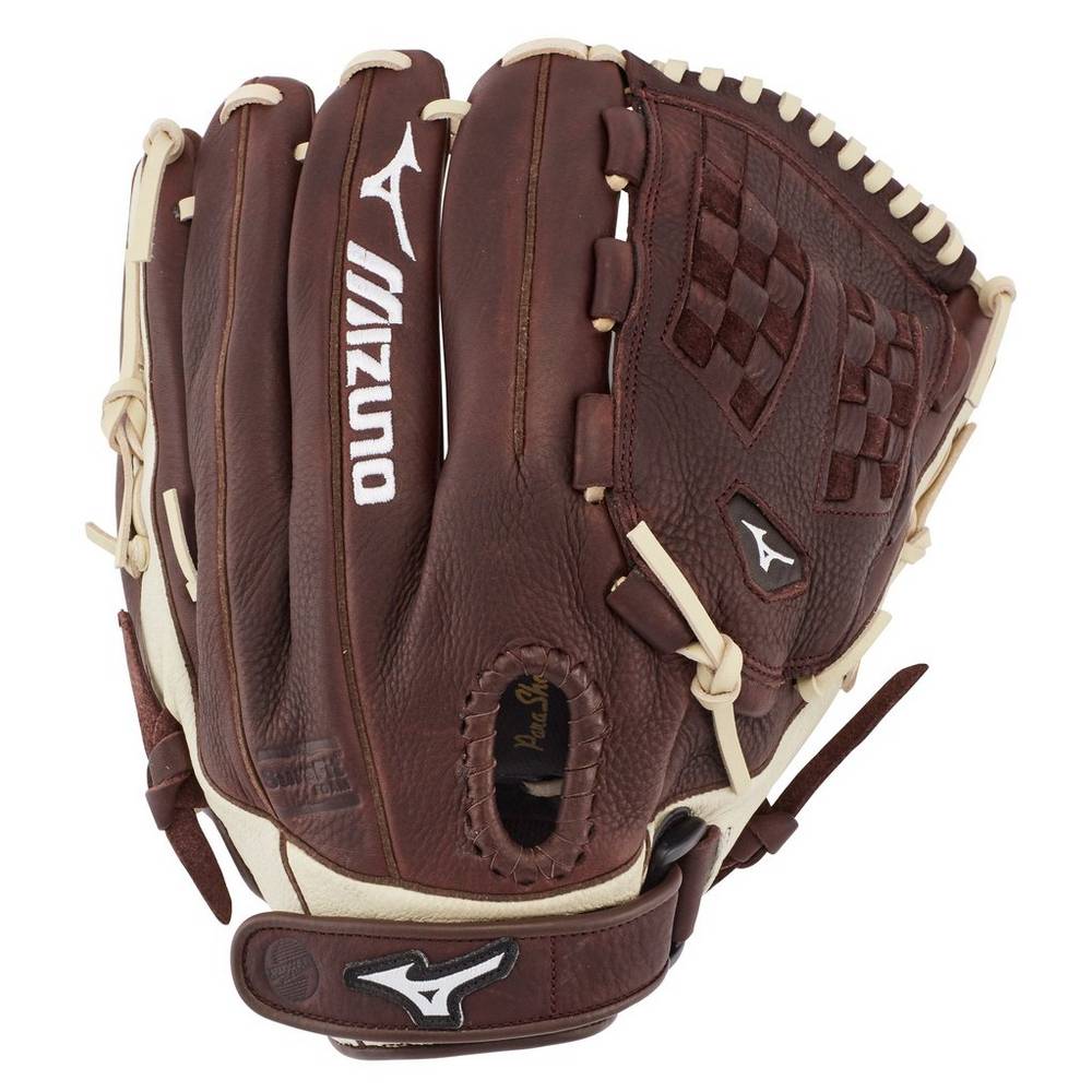 Guantes Mizuno Softball Frachise Series Fastpitch 12.5" Para Mujer Cafes/Plateados 8607135-OA
