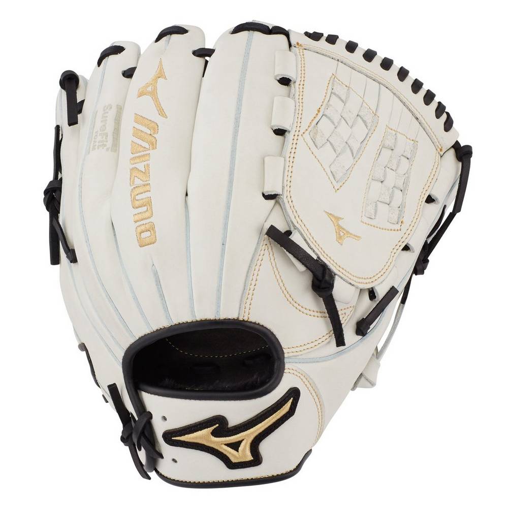 Guantes Mizuno Softball MVP Prime Fastpitch 11.5" Para Mujer Blancos/Negros 6231504-IZ