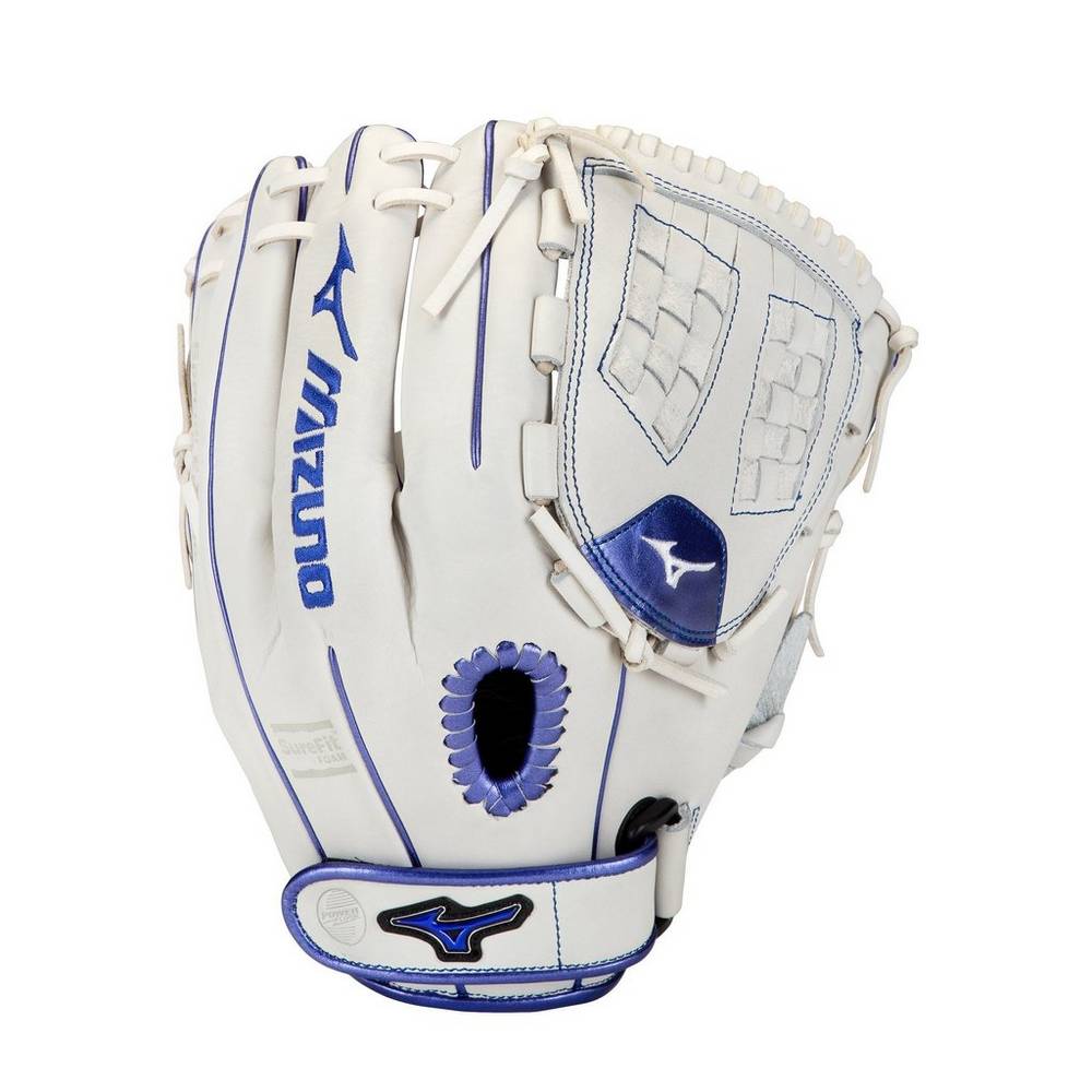 Guantes Mizuno Softball MVP Prime SE Fastpitch 12" Para Mujer Blancos/Azul Rey 0784659-RS