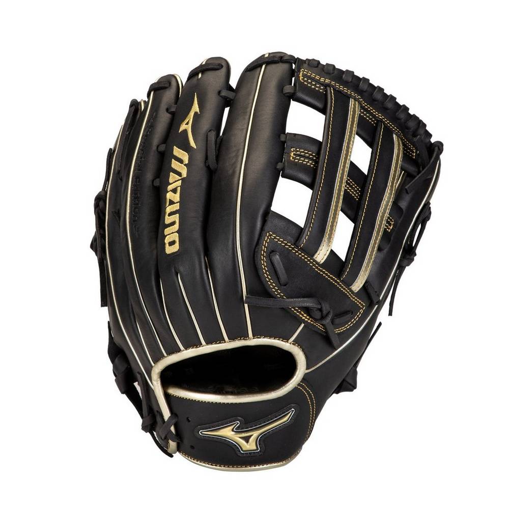 Guantes Mizuno Softball MVP Prime SE Slowpitch 13" Para Mujer Negros/Dorados 6275084-MP