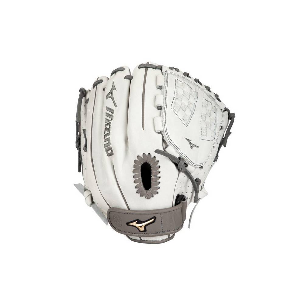 Guantes Mizuno Softball Prime Elite Pitcher Fastpitch 12" Para Mujer Blancos/Grises 3428590-PF