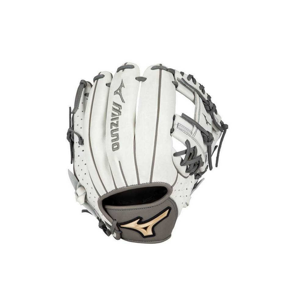 Guantes Mizuno Softball Prime Elite Infield/Pitcher Fastpitch 11.75" Para Mujer Blancos/Grises 92018