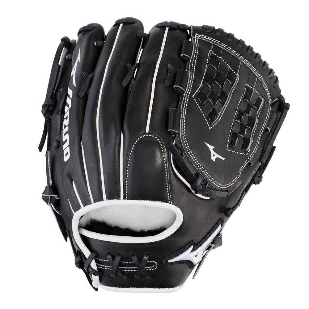 Guantes Mizuno Softball Pro Select Fastpitch 12.5" Para Mujer Negros 9503861-JG