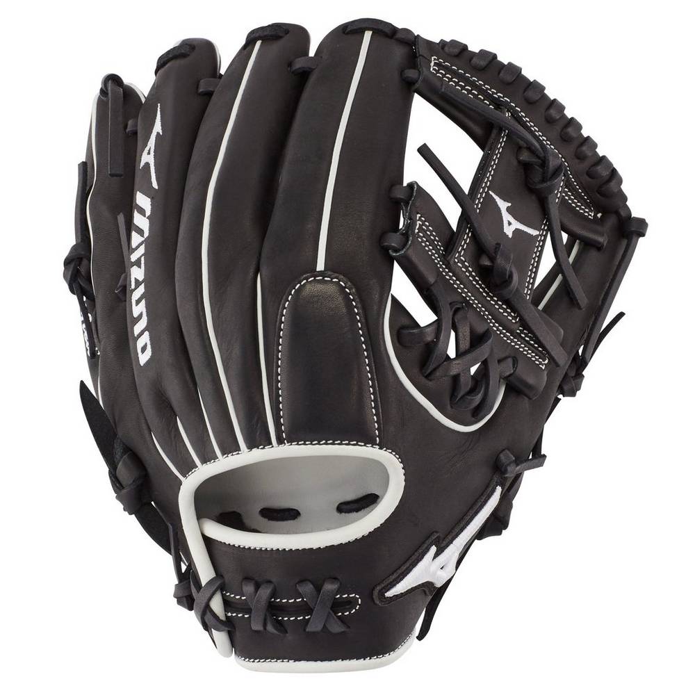 Guantes Mizuno Softball Pro Select Fastpitch 11.75" Para Mujer Negros 0473985-JW